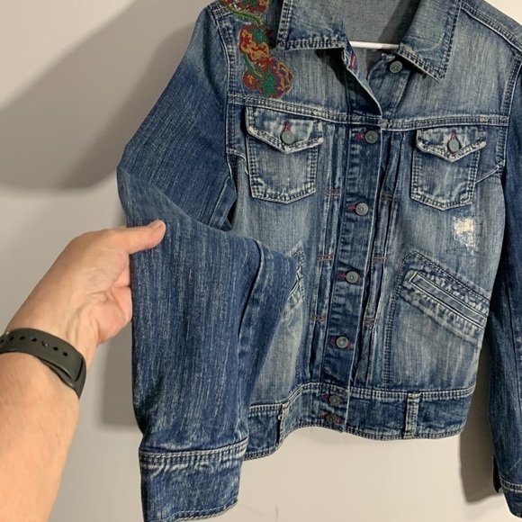 Mavi Jeans & Co Jean jacket, embroidered, Sz Large* See measurements - Picture 5 of 13